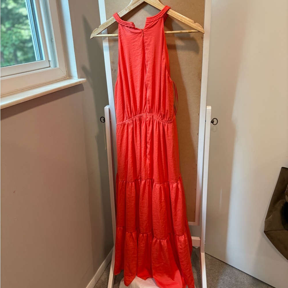 Elie Tahari Coral Sleeveless Tiered Maxi Dress NWT